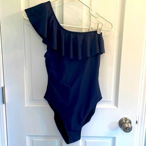 NWT JCrew Factory Navy One Shoulder Bathing Suit